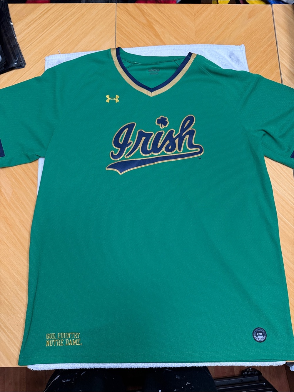 Men’s Under Armour Embroidered Notre Dame Baseball Jersey Size 2XL
